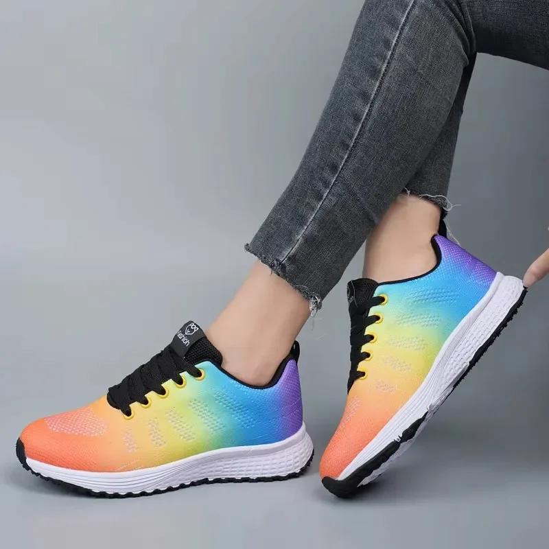 Dopamine Women'S Running Shoes Breathable Fashion Versatile Walking Shoes New Soft Bottom Anti Slip Lightweight Women'S Sneakers