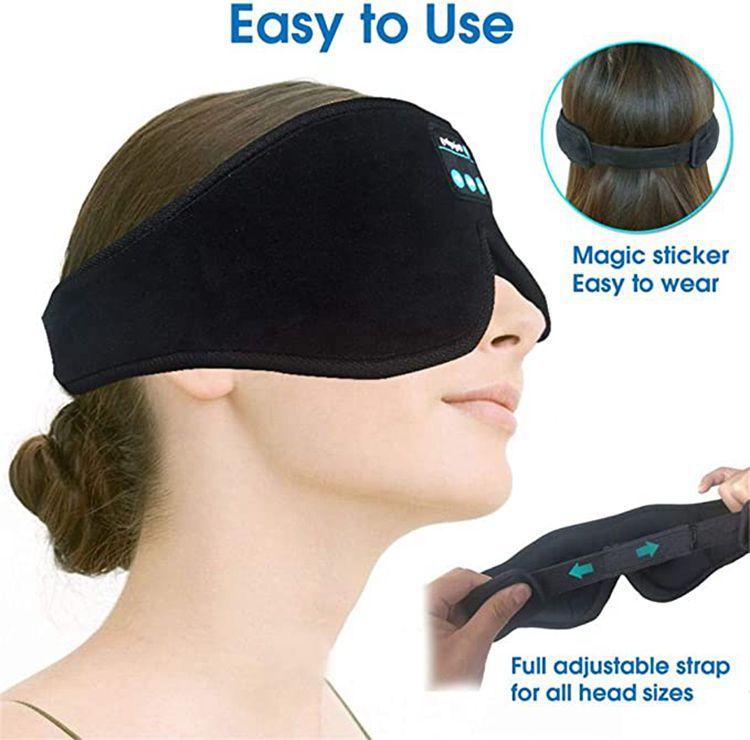 3D Sleeping Headphones Bluetooth Eye Mask for Women Men Wireless Music Blackout Masks for Side Sleepers Insomnia Travel Gift