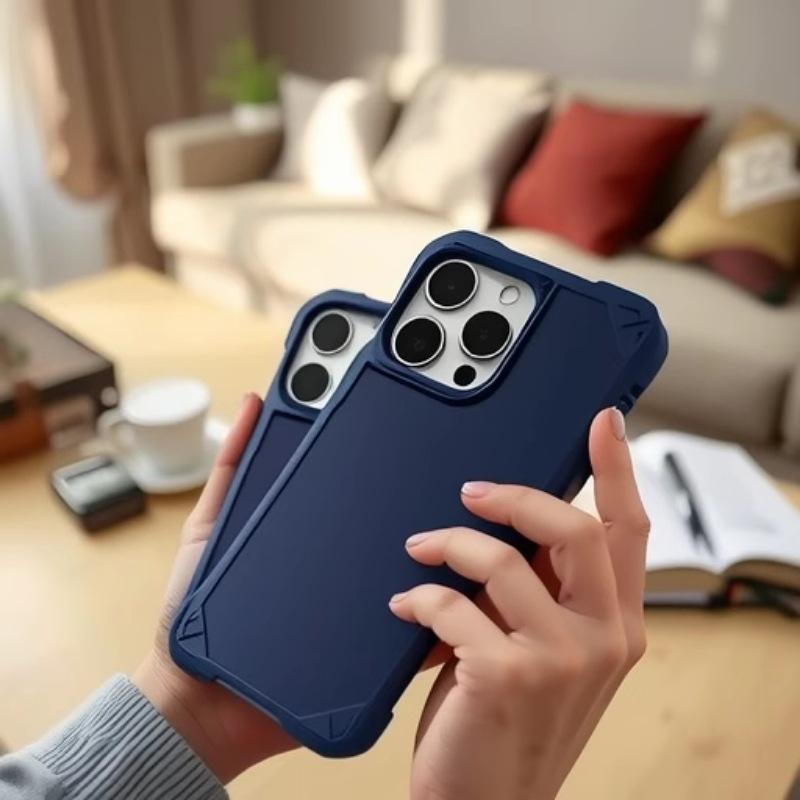 Applicable To Apple 16 Promax Four Corner Anti Fall Mobile Phone Case New IPhone 15 Protective Case Matte 1413 Mecha