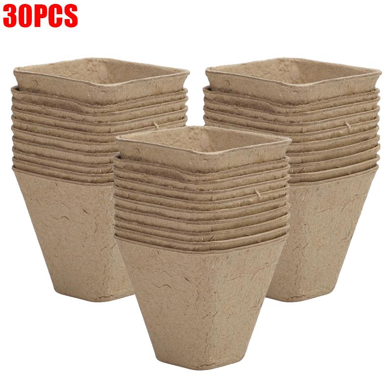 Biodegradable Seedlings Pots Garden Plant Nursery Pot with Drainage Holes Flower Vegetable Seed Starting Trays Gardening Tool