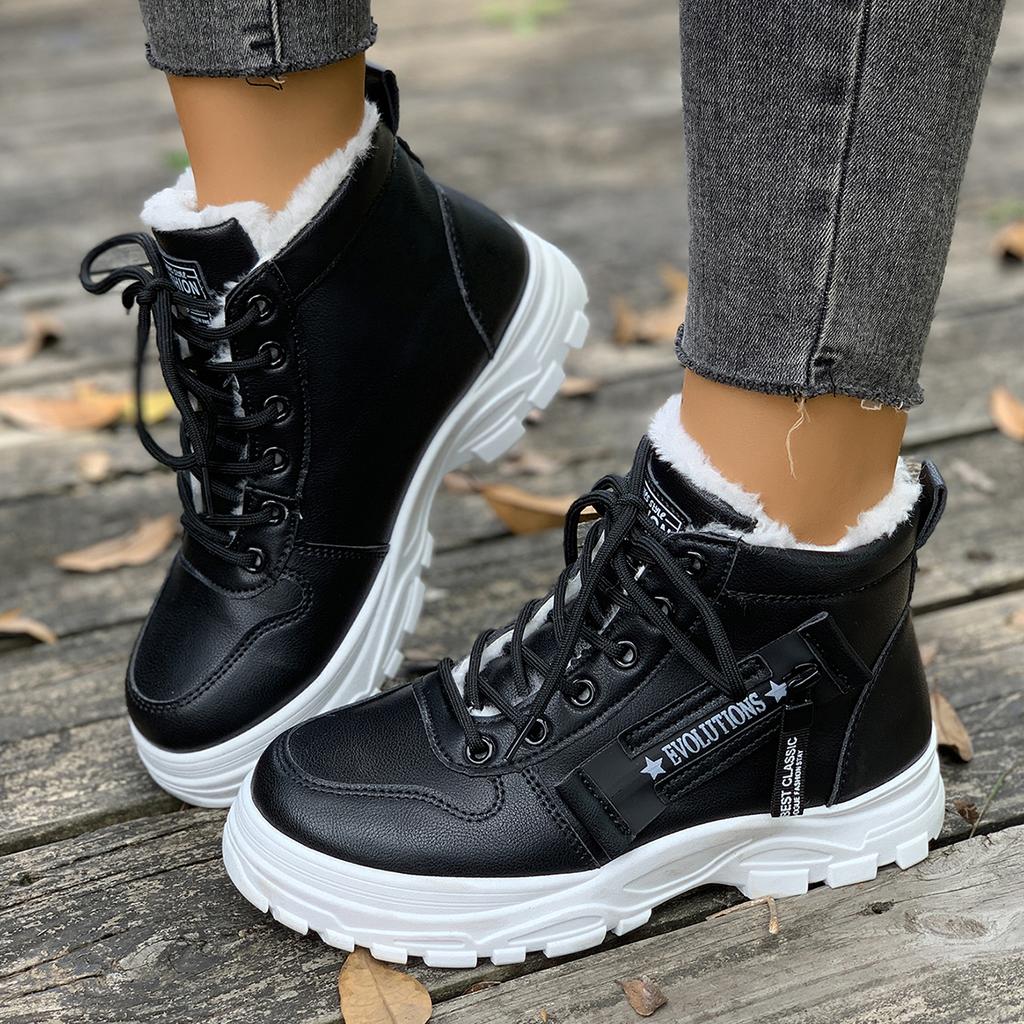 Women Snow Boots  New Waterproof Platform Sports Shoes Women Warm Plus High Top Cotton Shoes Height Increased Ankle Boots