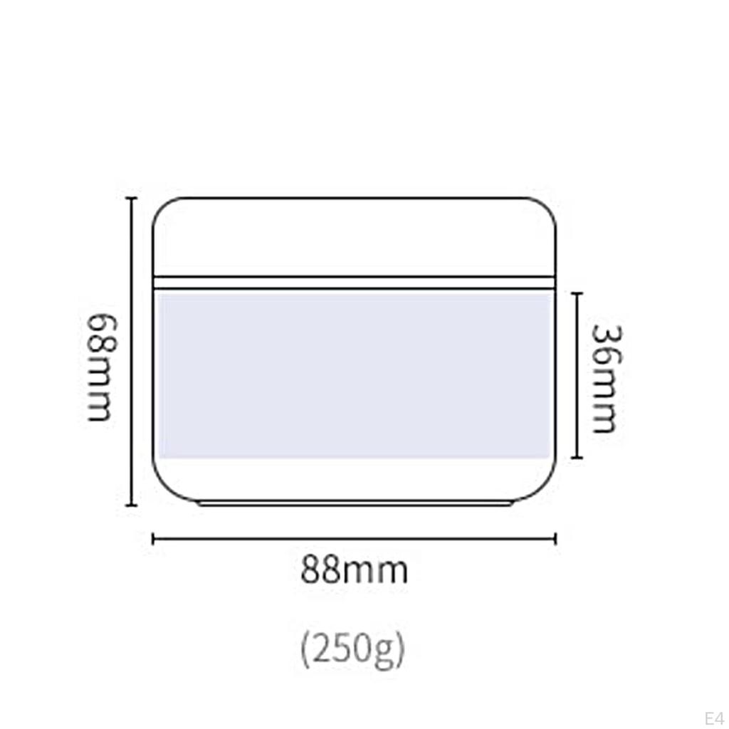 Of 10 Empty Refillable Cosmetic Plastic Jars, Lightweight Make Up Jar Pot Round Lids Jars Easy To