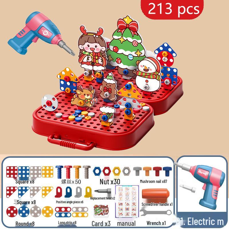 Children's Electric Drill Building Block Set: Assembly & Disassembly Educational Toolbox