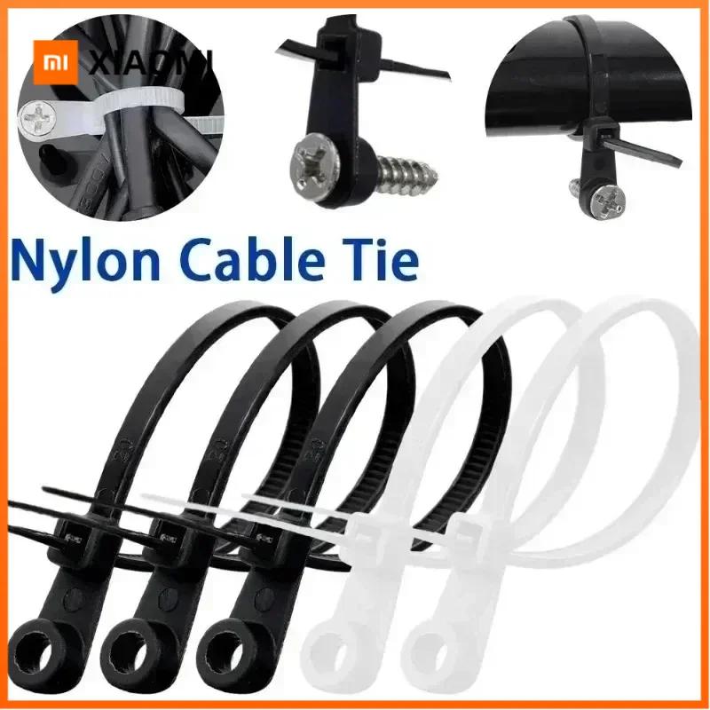 Xiaomi New Screw Hole Nylon Cable Ties Multipurpose Heavy Duty Adjustable Self-locking Cord Ties Organizer Straps DIY Fastening Loop