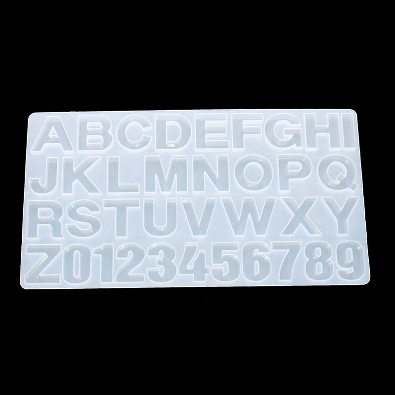 Transparent Letter Silicone Mold Letter And Number Mold Epoxy Resin Molds For Diy Jewelry Dried Flower Resin Crafts Tool