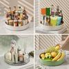 Plastic 360° Rotating Kitchen Spice Rack Non-Slip Fruit Plate Tray Cabinet Organizer  Desktop