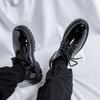 Herren Freizeit Business Bürokleid Plateau Stiefel schwarz stilvolle Lackschuhe Designer Cowboy Stiefel cool Knöchel Botas