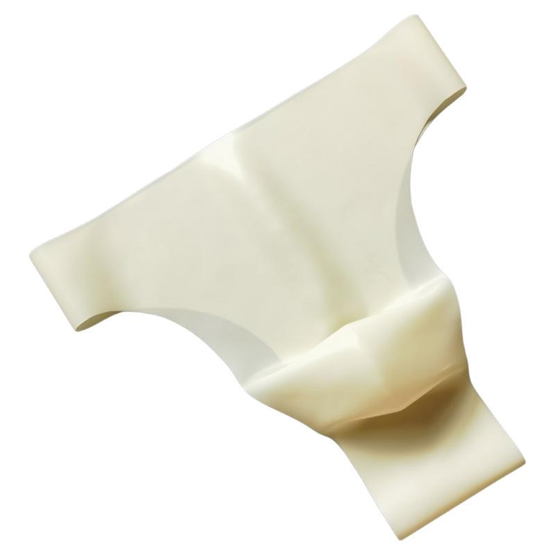 Fetish Latex Glossy Thong Men Sexy Transparent Seamless Rubber Underwear Glossy U Convex Underpant Erotic Sissy Lingerie Panties