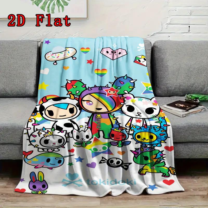 Tokidoki 2D Flat Pattern Flannel Blanket High Quality All Seasons Warmth and Comfort Perfect for Christmas Gifts.PMT0914025