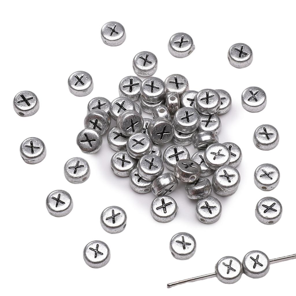 Mărgele Handmade Mărgele Acrilice Alfabet Mărgele Pătrate Mărgele Plate Mărgele Rotunde Handmade DIY Accesorii Bijuterii Mărgele Distanțiere Brățară Mărgele Înșirate Manual