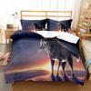 Boys Wolf Duvet Cover Set Queen Size, Boho Wolf Wildlife Forest King Animal Bedding Set Polyester Quilt Cover With Pillowcase