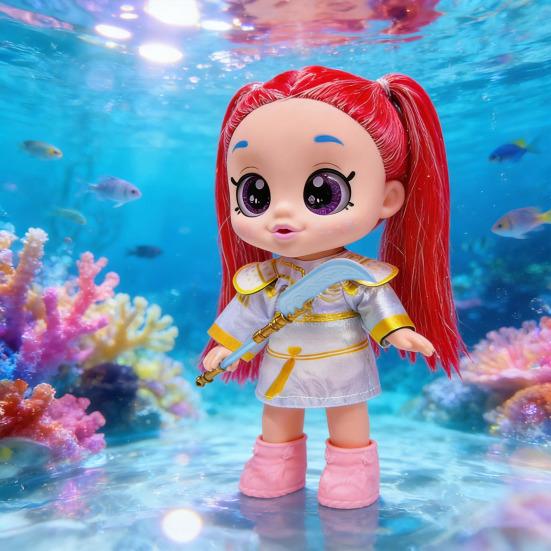 10 Inch Vinyl Doll 5 Joints 5D Translucent Eyes Vivid Expression Collectible Figure Kids Gift Desktop Decoration