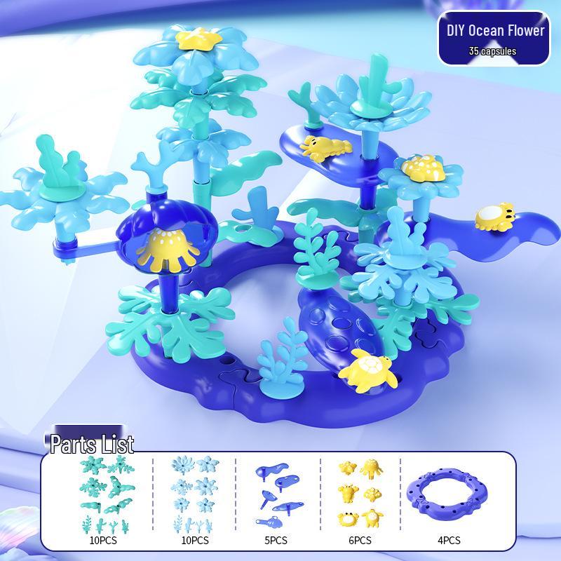 

Пазл «Композиция из вечных цветов»: Букет из строительных блоков «Сделай сам» для детей