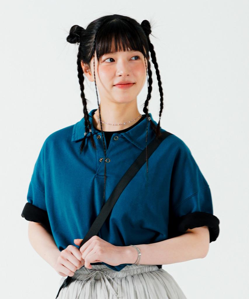 PUNCHLINE Shower Wash Collared Short Sleeve 5-Piece Set Teal Blue Wsst6220
