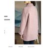 Douyin Autumn/Winter Chic Herringbone Petite Wool Mid-Length Coat for Women