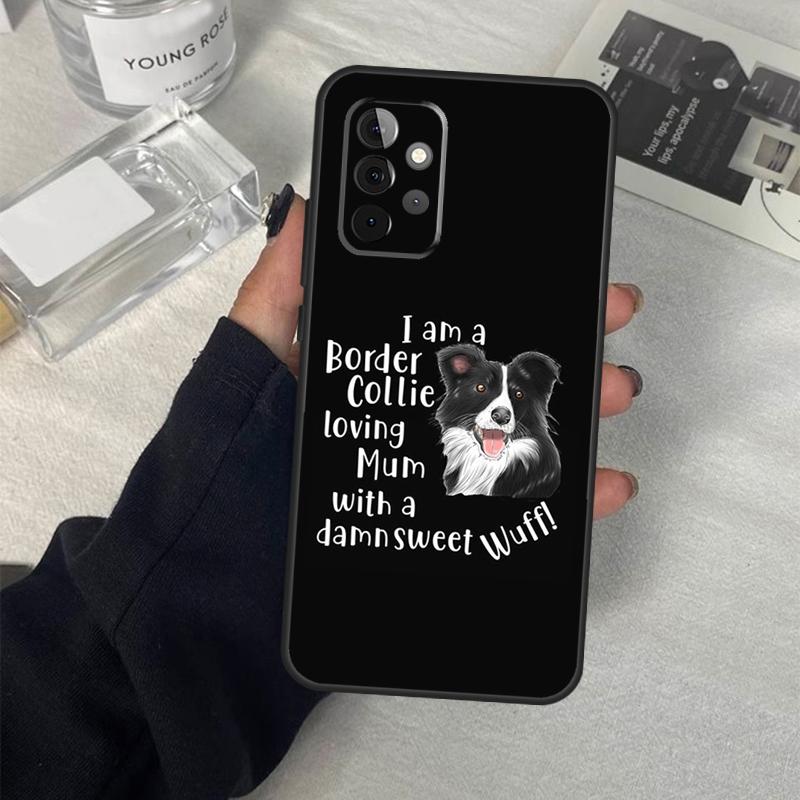 Cartoon Border Collie Case For Samsung Galaxy A55 A35 A15 A52 A32 A12 A16 A26 A36 A56 A53 A33 A13 A14 A34 A54 A17