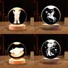 Crystal Ball Night Light With Deer Glass Material Resin Craft Gift Unique Novelty