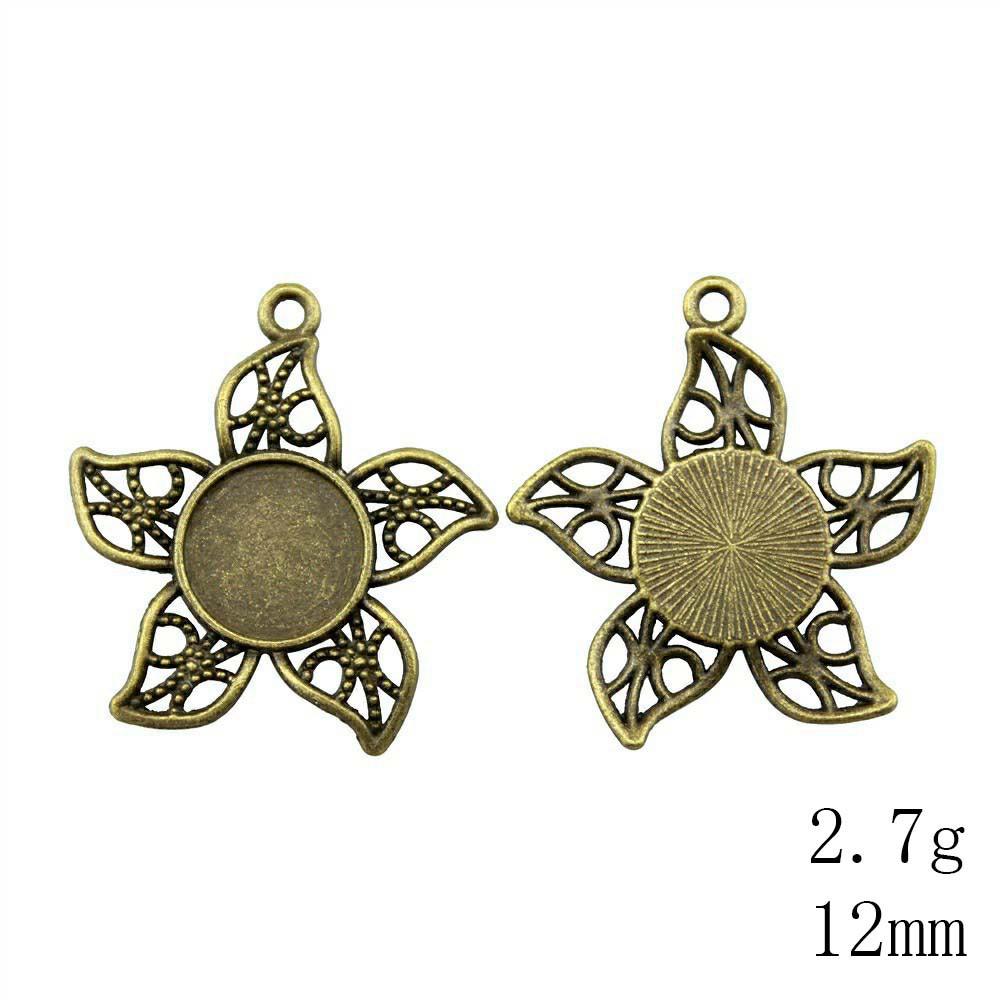 Valentine's Day Accessories For Making Jewelry Fit Round 12mm Glass Cabochon Base Setting Tray Accessories Parts Women's Clothing Bag Accessories