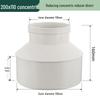 PVC Reducing Tee Pipe Fitting 50/75/110 mm - Eccentric Drain Connector Adapter