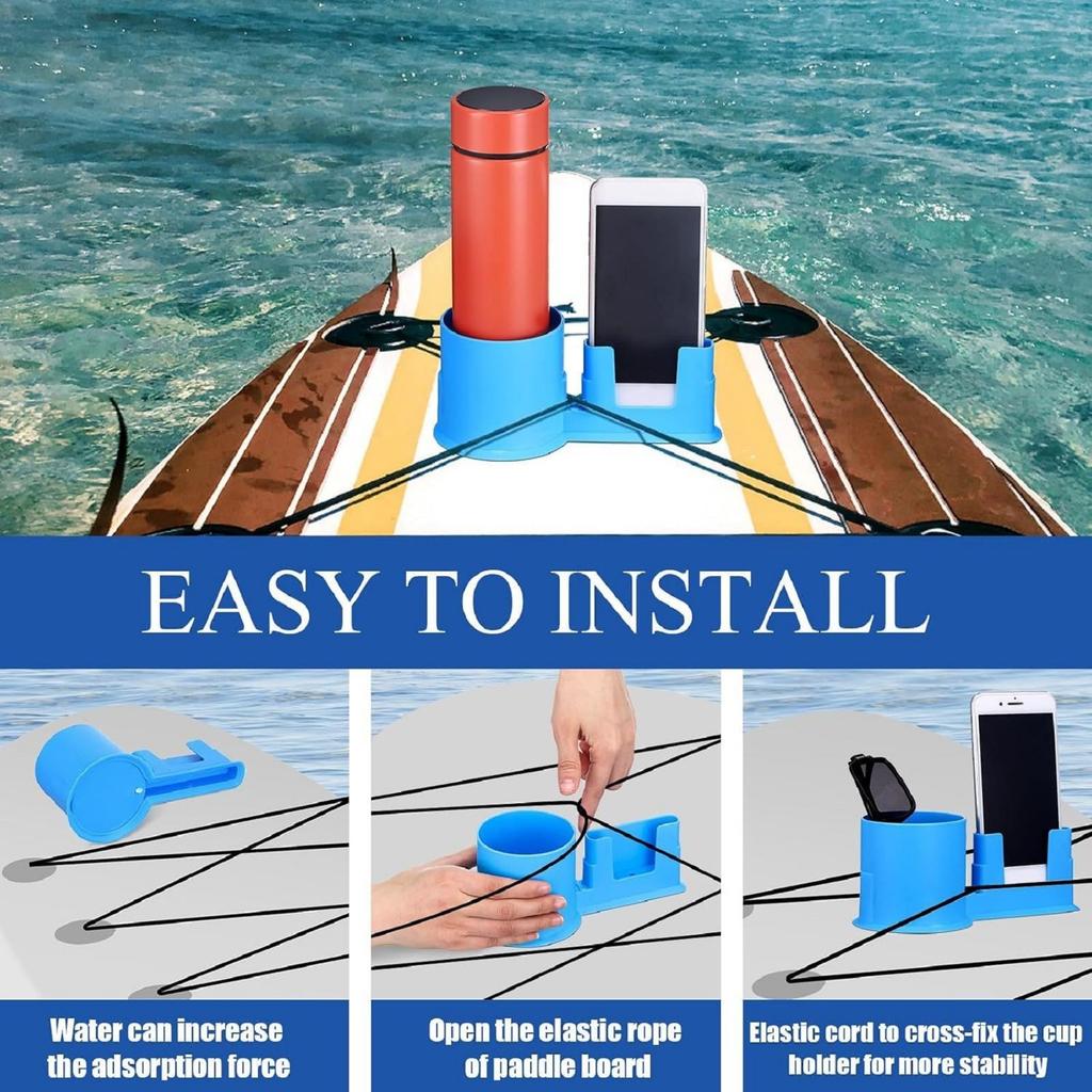 Antis Dumping Paddle Board Inflatable Boats Cup Holder Beverage Holder Kayak Surfboard Phone Holder