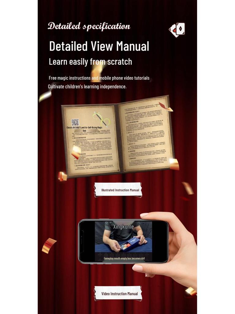 Magic Toy Set: Close-Up Performance Props & Children's Gift Box for Birthdays & New Year - Perfect for Parent-Child Fun