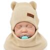 Beiger Anzug Bear Mütze + Schal 40-42 Hallo