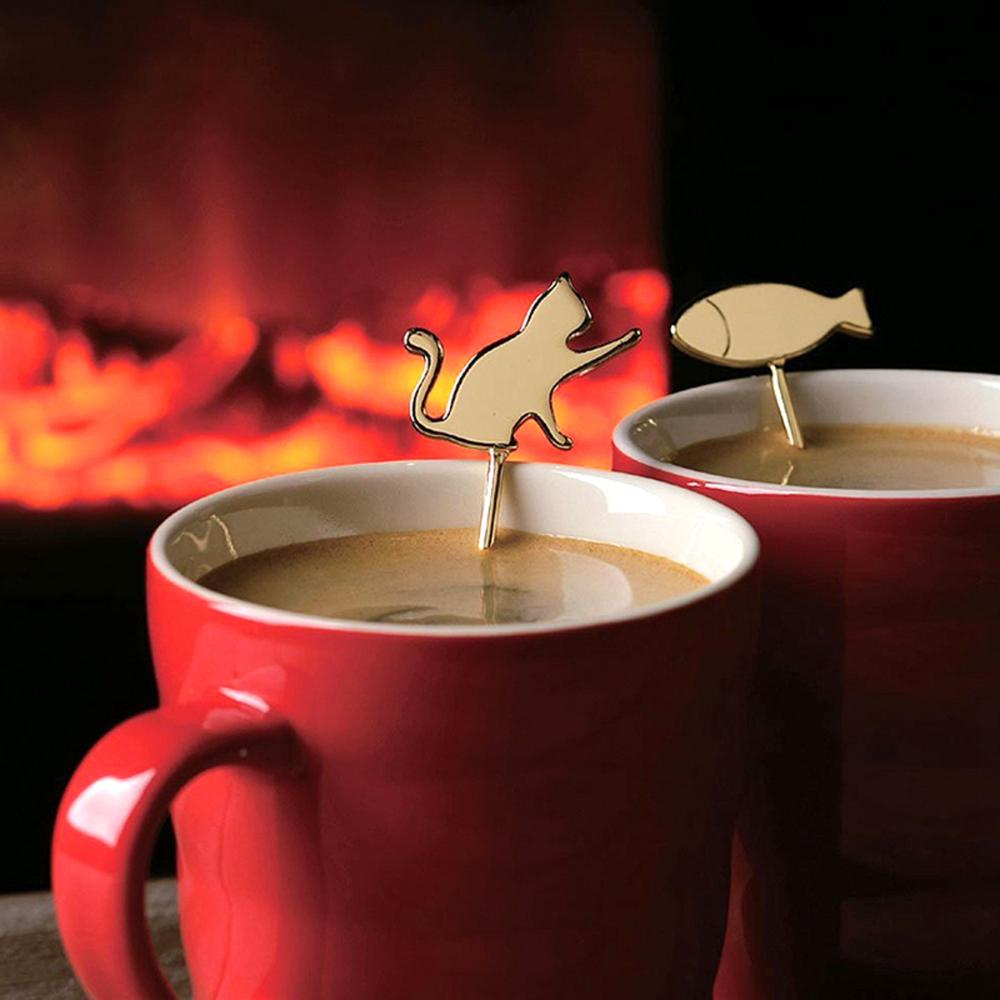 Dessert Cute Mixing Cat Home Stainless Steel Stirring Tool Milk Spoon Coffee Accessories Teaspoon