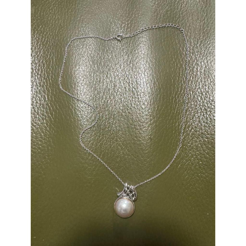 Used Tasaki Pearl Silver Necklace Rank A