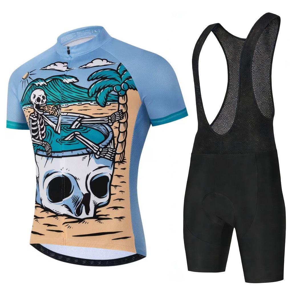 Men's Summer Short-sleeved Cycling Suit Mountain Road Cycling Shorts Quick-drying Breathable Cycling Clothes 2026 Summer Breathable Cycling Suit Suit