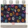 2D Multi-Color Label LP Background for Disco Retro Party & Music Bar Interior Decoration
