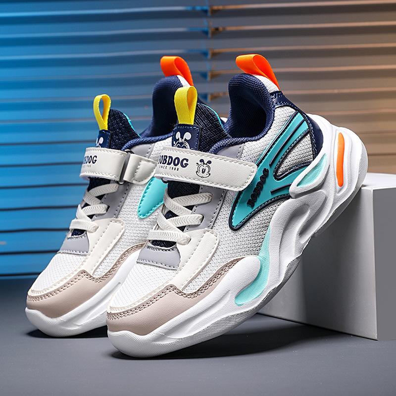 Sneakers New Breathable Childhood Boys Shoes Single Mesh Shoes Children's 2025 Autumn Versatile Middle and Older Children's Shoes Breathable Shock A