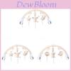 Baby Stroller Hanging Wind Chime Toy With Plush Bear And Elephant Clamps For Sensory Development