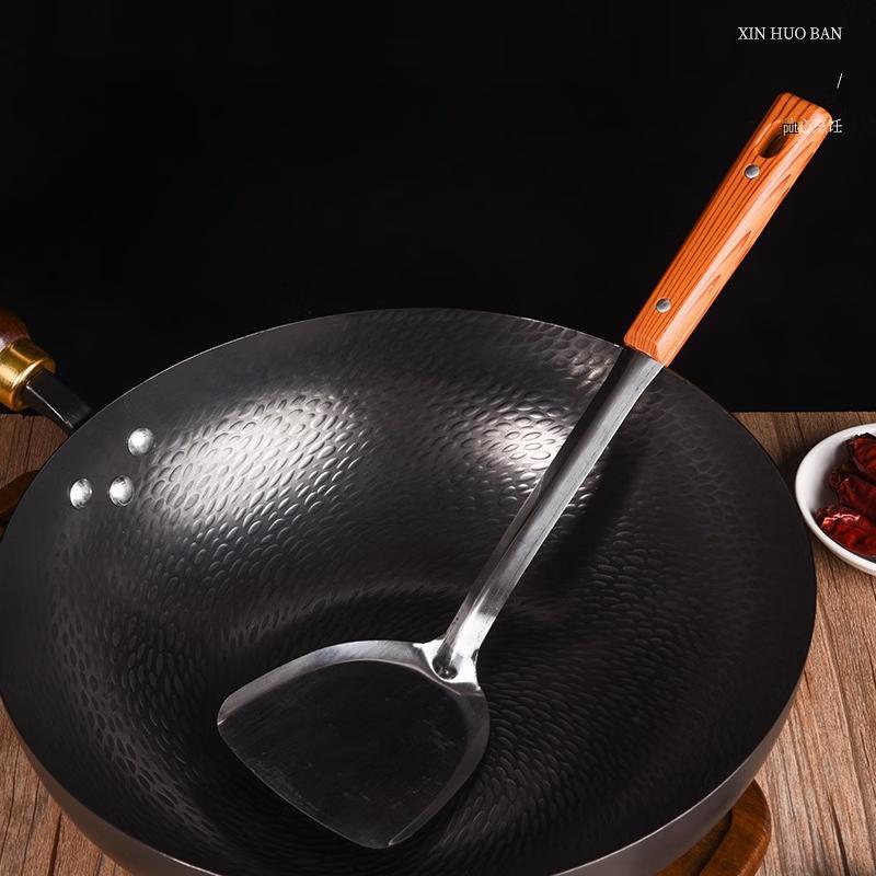 ZISIZ Wrought Iron Stir-fry Wok