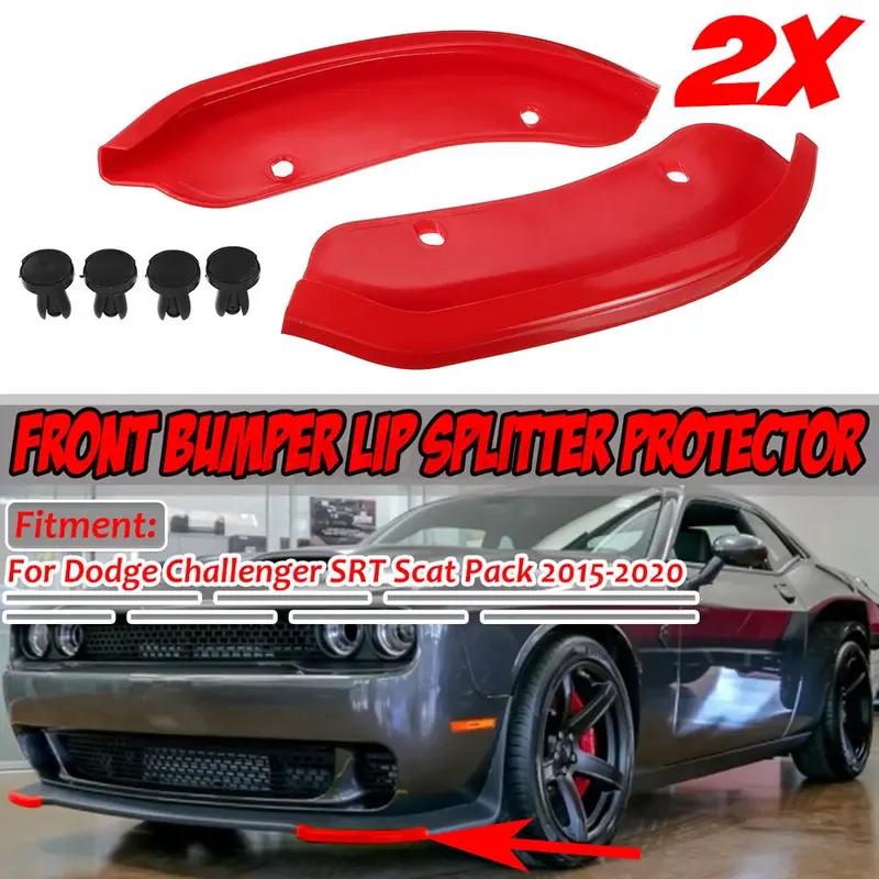 2X Spoilers Anteriori Bumper Lip Per Dodge Challenger SRT Hellcat 2015- Protezione Spoiler Inferiore Paraurti Anteriore Nero Rosso Giallo