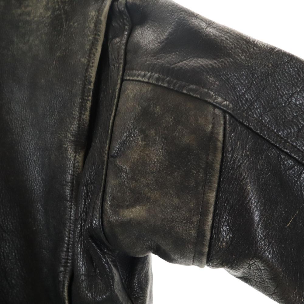 Million DOG 60s 70s vintage Double riders jacket black leather jacket Men's Used