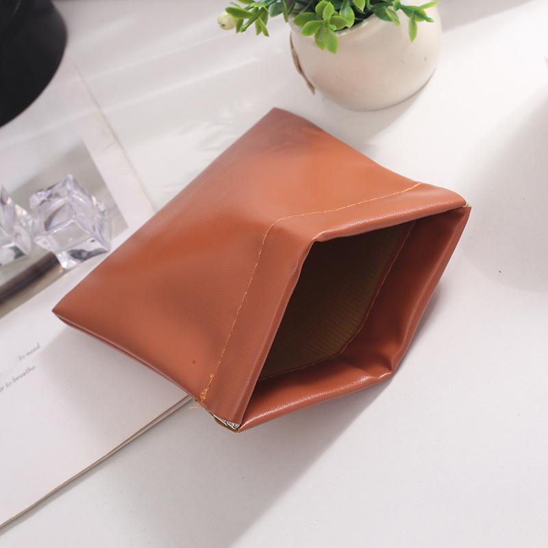 Portable Lipstick & Cosmetic Bag with Automatic Closure - Compact Earphone, Data Cable & Coin Pouch