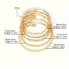 5Pcs Bohemian Gold Color Bracelets Set For Women Fashionably Simple Bracelet Stackable Design Bracelet Jewelry Accessories