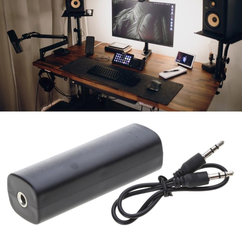 Ground Loop Noise Isolators Car Speaker Noise Filter for Car Audios and Home Stereo System with 3.5mm Audios Cable