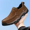 Men's Large Size Leather Hiking Shoes - Outdoor, Casual, Thick Sole