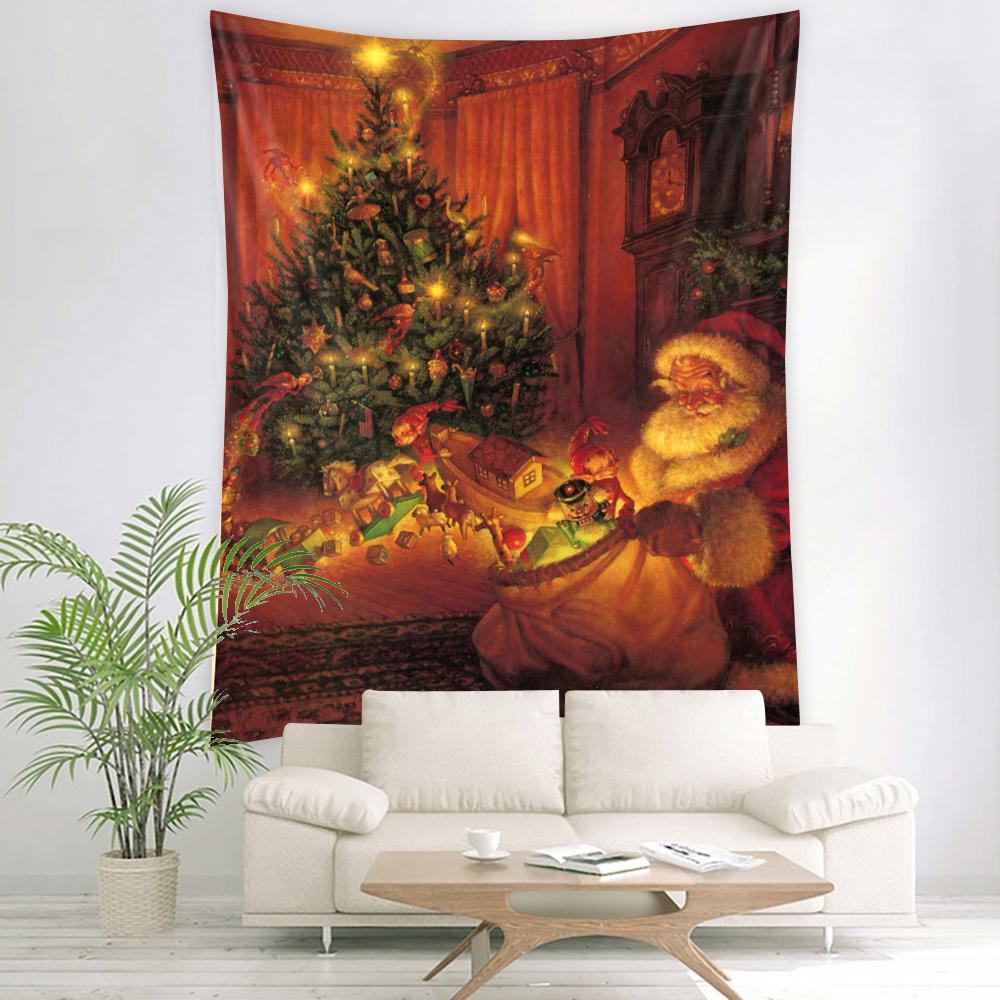 Santa Claus Background Decoration Tapestry Christmas Party Decoration Tapestry Christmas Home Back Decoration Tapestry Tapestry