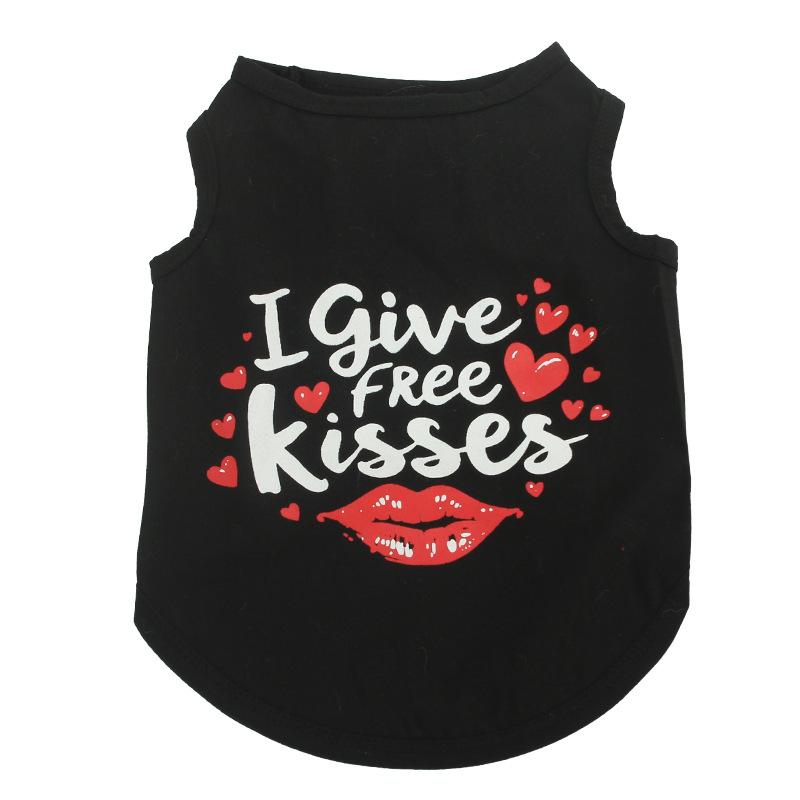 

Summer Pet Clothing Cats High Elasticity Tank Top European Style Printed Alphabet Stripes Puppy Vest Cool Shirts XS-suit 0.5-1.5kg