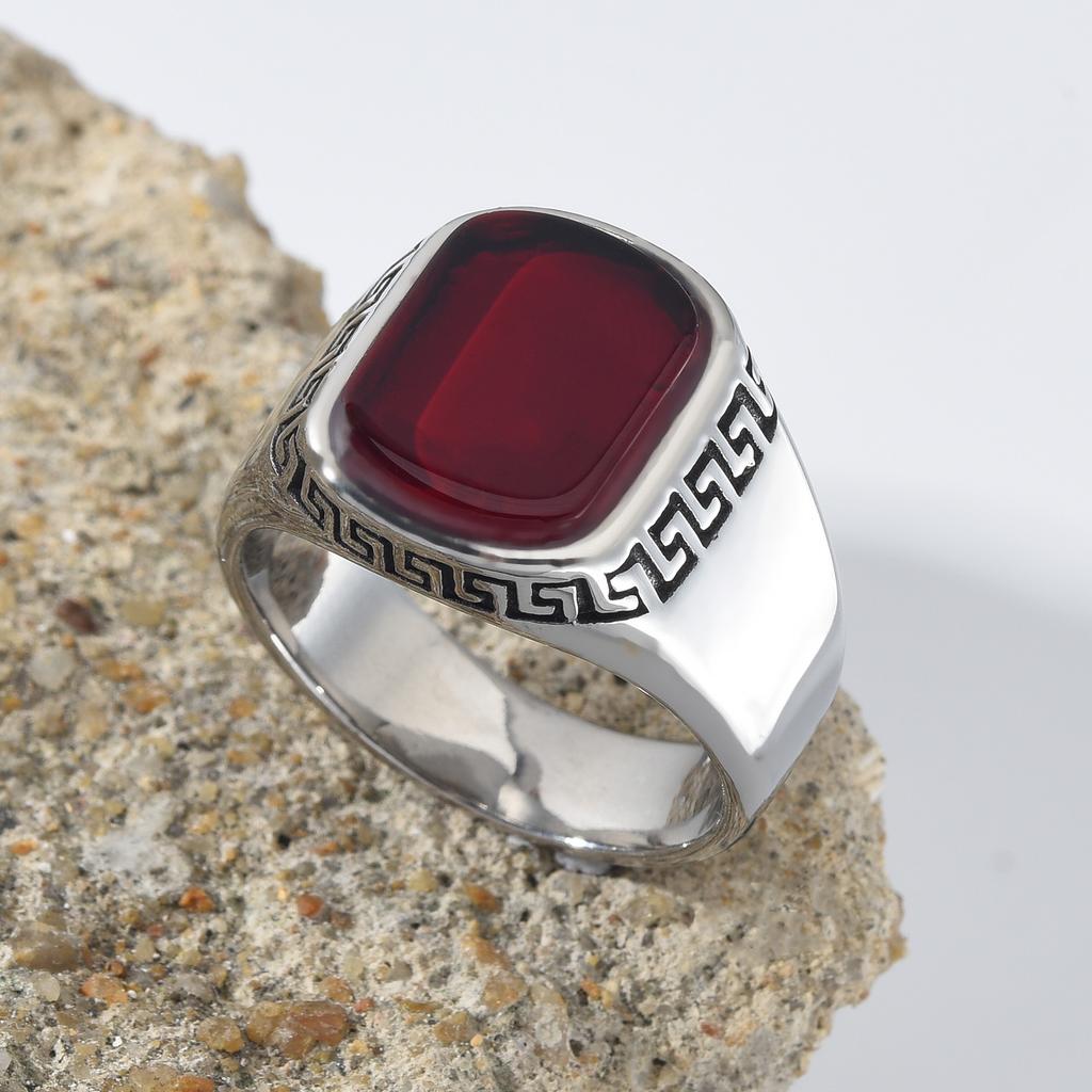 R3509 Men's High Quality 316LStainless Steel Onyx Gild Rings Classic Fashion Trend Jewelry Product