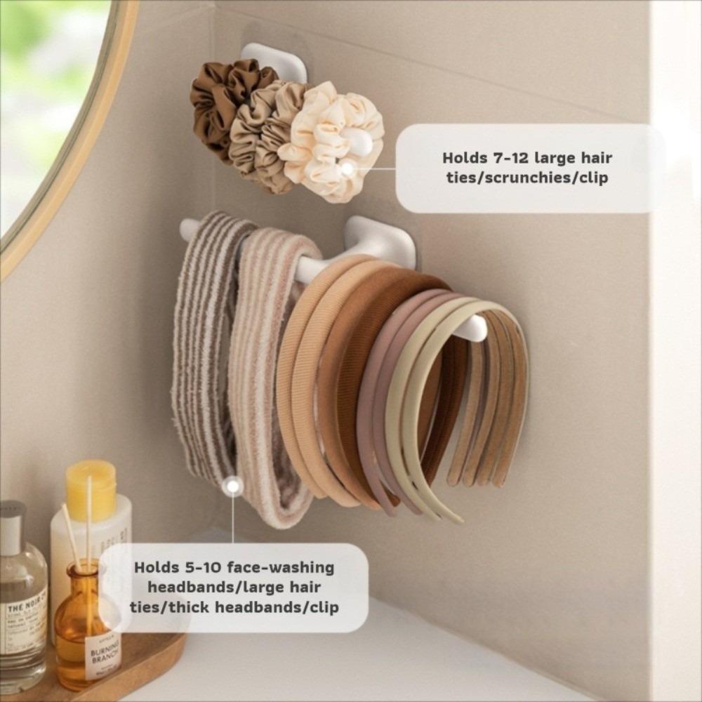 Space Saving Hair Clip Holder Wall-Mounted Hair Hoop Storage Rack Headband Organizer  Home