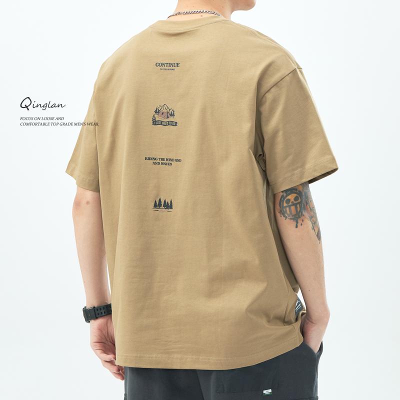 

Men s Trendy Loose-Fit Plus Size Heavyweight Cotton Short-Sleeve T-Shirt M for 100-120 lbs білий