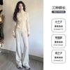Women High Waist Flared Sweatpants Solid Color Slim Fit Micro Flare Casual Sports Pants For Autumn 2026