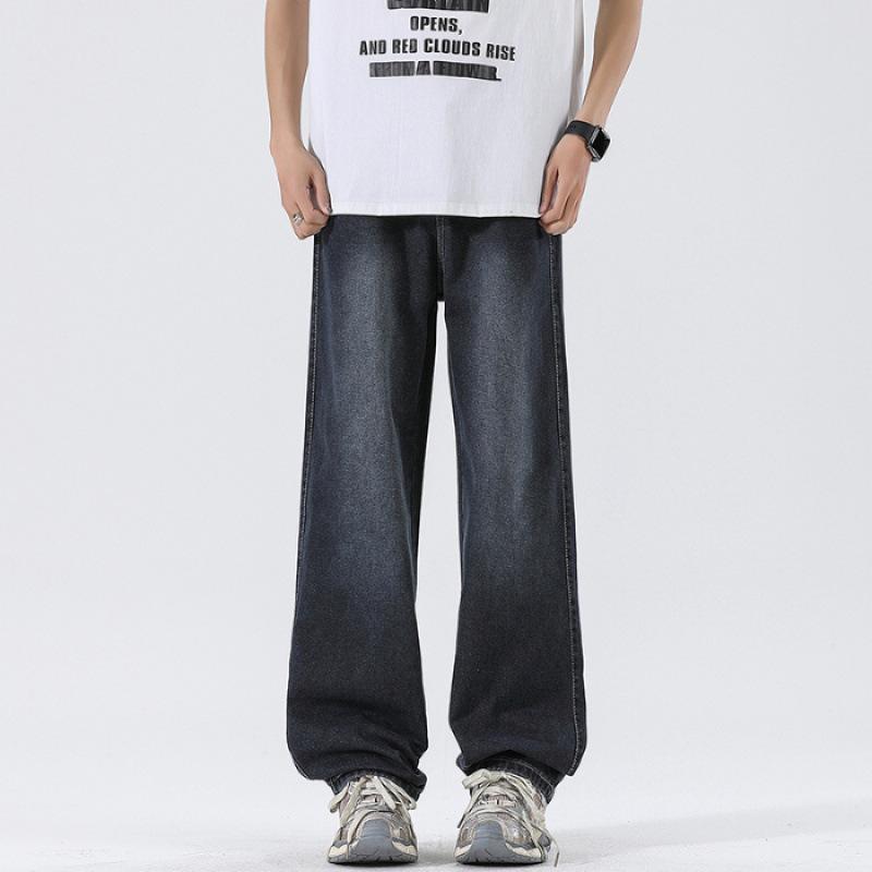 JYL New Wide Straight Jeans for Men, Basic Multicolor Universal Elastic Pants In Spring.