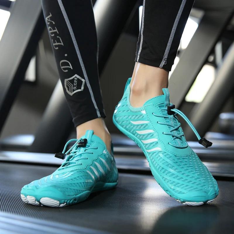 

Модная мужская обувь для босиком, носки-кроссовки с пятью пальцами, быстросохнущая, для плавания, пляжа, вверх по течению, водного серфинга, ходьбы, спортивные кроссовки для женщин 35 небесно-голубой