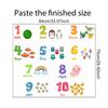 2Pcs/Set Number Wall Sticker Cartoon 1-10 Numbers Animal English Words Educational PVC Living Room Number Learning Wall Decal Kindergarten Supplies