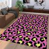 Rainbow Gradient Leopard Print Carpet with Bold Black SpotsVibrant Decorative  Suitable for use as an anti-slip    for    room and bedroom sofas