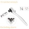 New Durable High Hardness Mini 72 Teeth One Fourth Ratchet Wrench Quick and Effort Saving Wrench Socket Ratchet Wrench 1PC